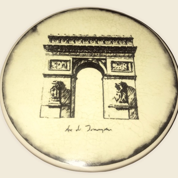 * SOLD * Set of 6 Ceramic Paris France Coasters - Picture 5 of 8